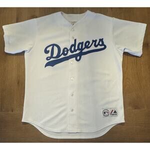 Dodgers Majestic Baseball Jersey Made In The USA Size Large